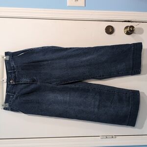 Bagatelle Wide Leg Baggy Pleated High Rise Jeans Dark Wash Size 28